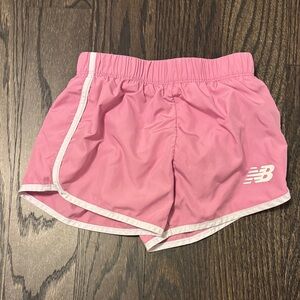 New Balance Pink Athletic Running Shorts with White Trim